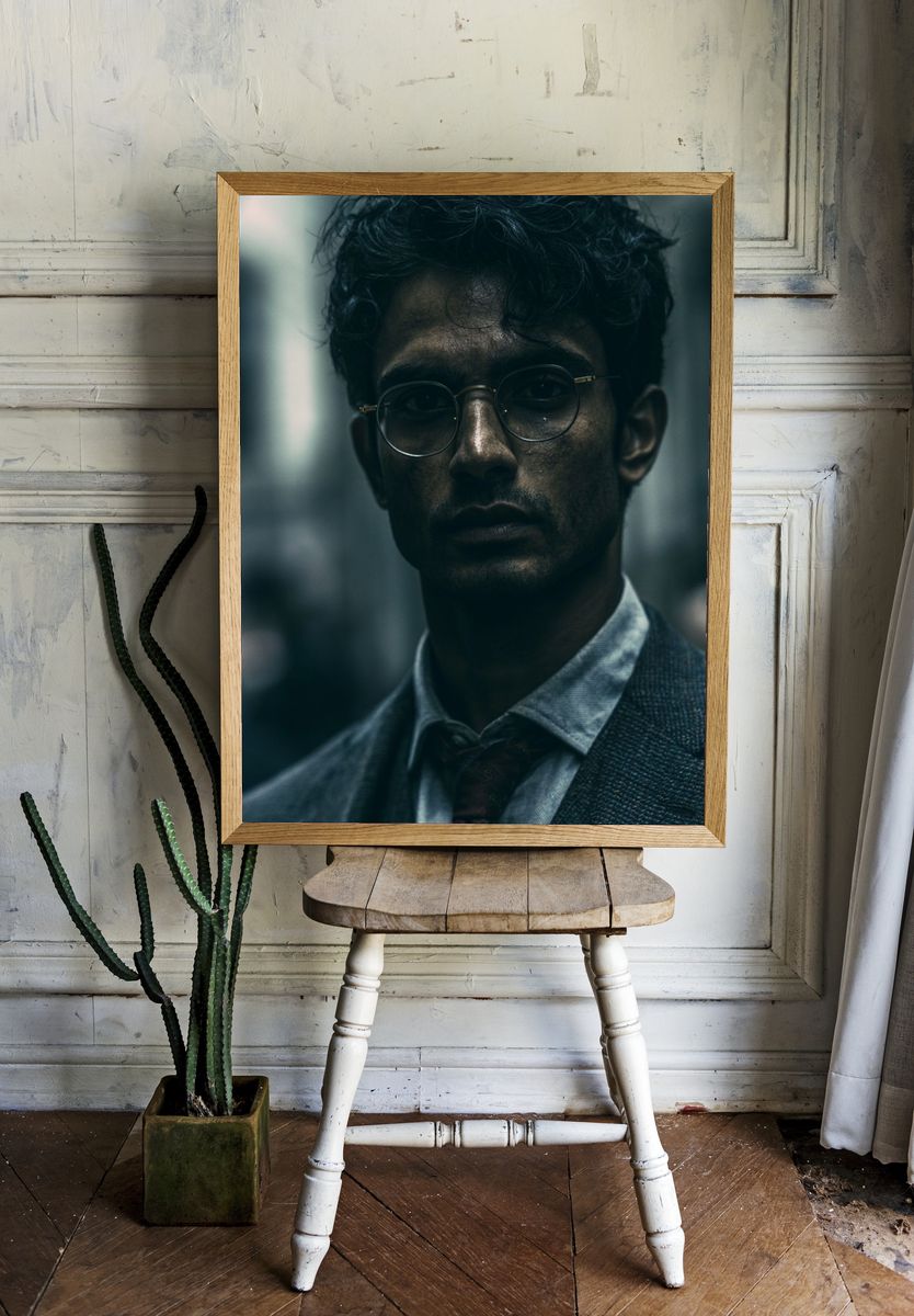 Moody Portrait Photography Poster. room preview
