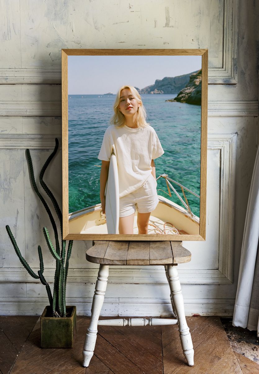 Seaside Portrait Photography Poster. — room view 1
