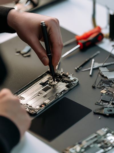 Phone Repair Workbench Photography Poster. poster
