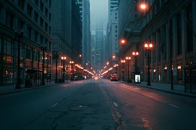 Foggy City Street Photography Poster. poster