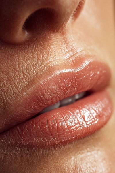 Glossy Lips Portrait Print. poster print