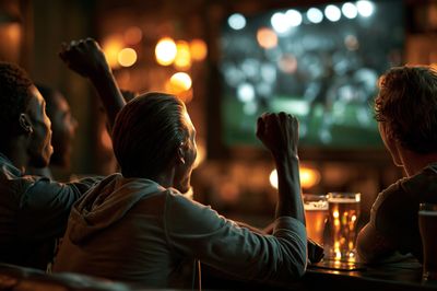 Sports Bar Crowd Photography Poster. poster print