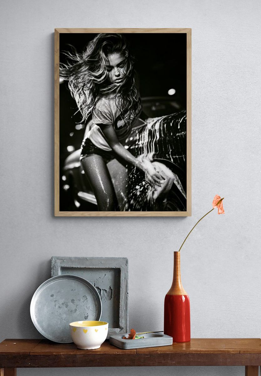 Dynamic Car Wash Portrait Print. — room view 3