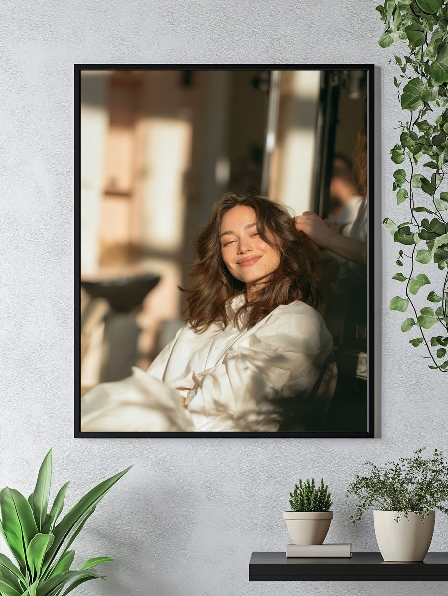 Sunlit Woman Portrait Poster. — room view 4