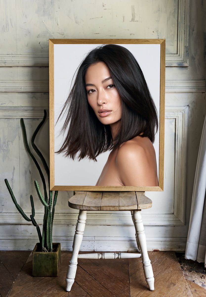 Minimalist Beauty Portrait Poster. — room view 1