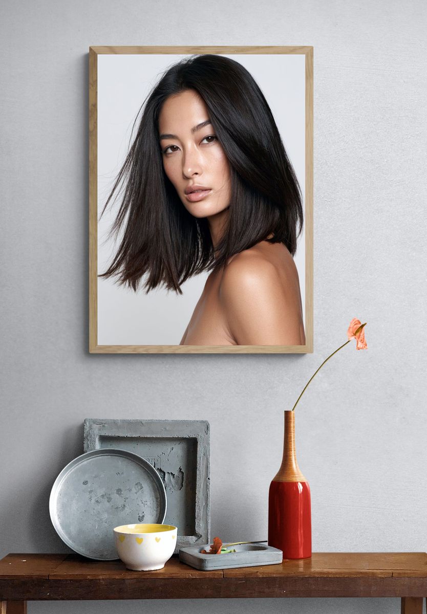 Minimalist Beauty Portrait Poster. — room view 3
