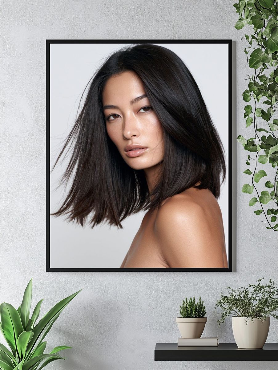 Minimalist Beauty Portrait Poster. — room view 4