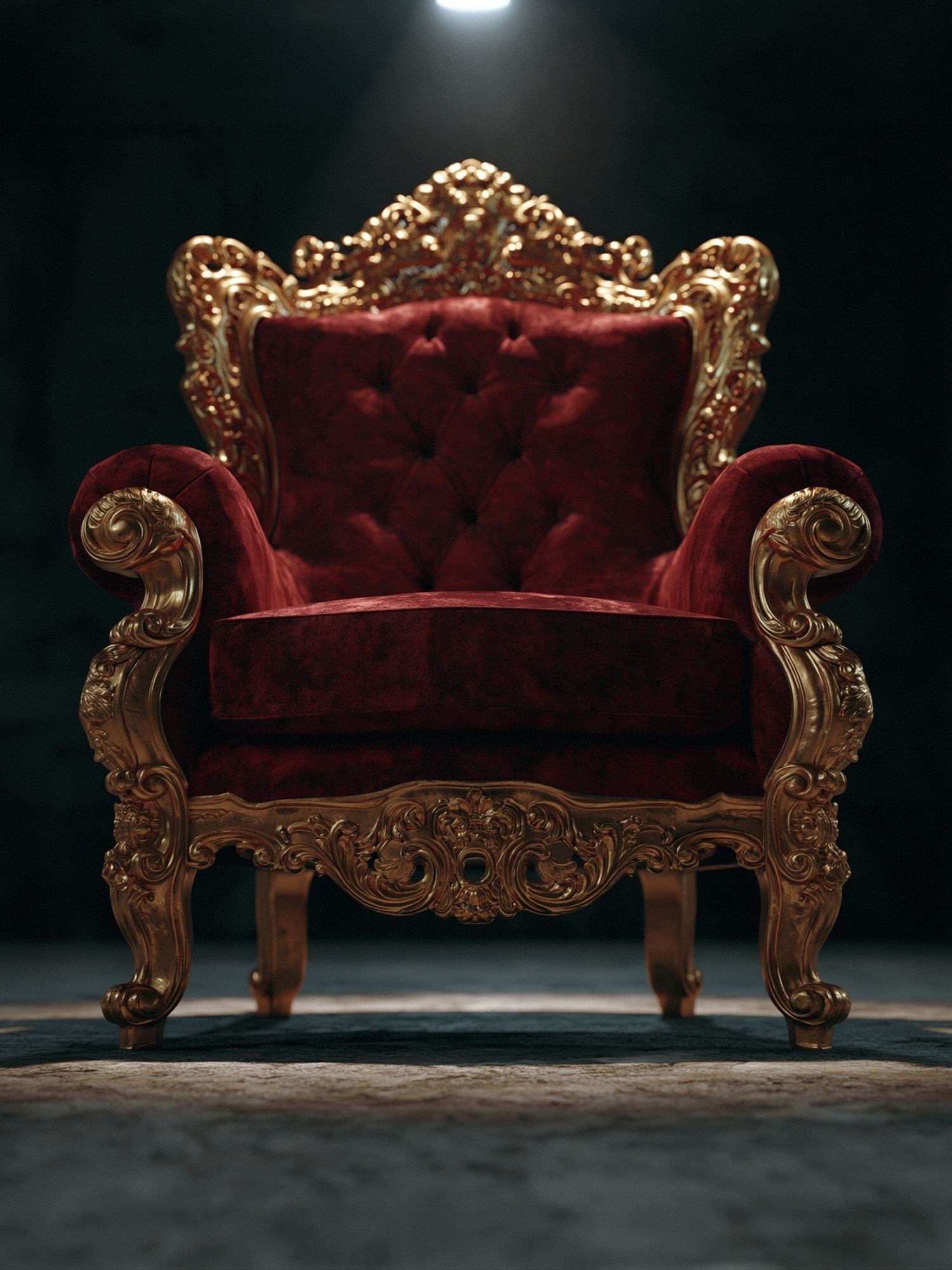 Ornate Velvet Throne Photography Poster. poster — photography art