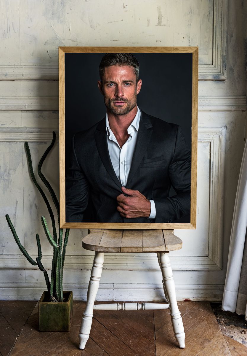 Suited Portrait Photography Poster. room preview