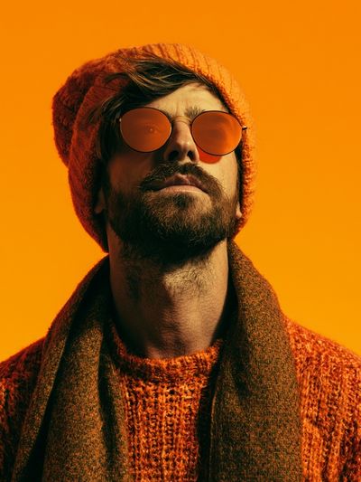 Orange Portrait Photography Poster.