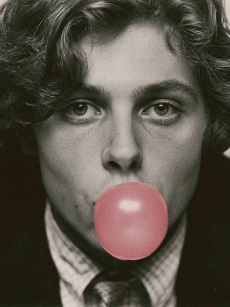 Bubblegum Portrait Photography Poster. poster detail