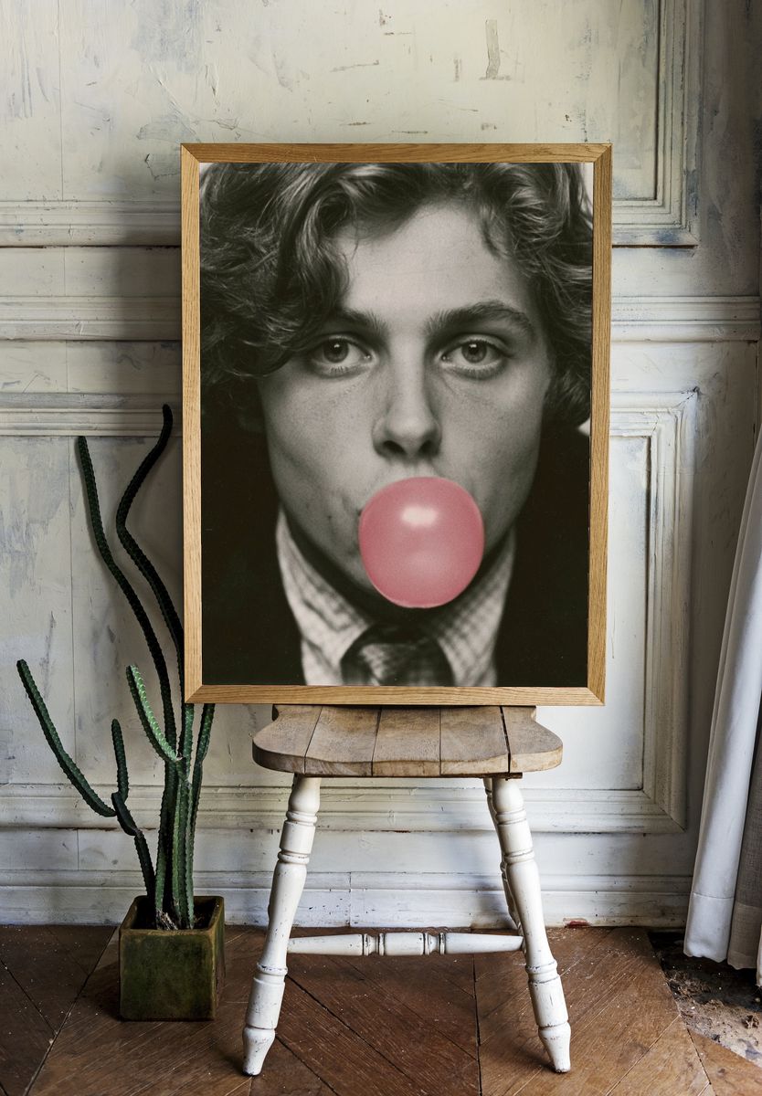 Bubblegum Portrait Photography Poster. — room view 1