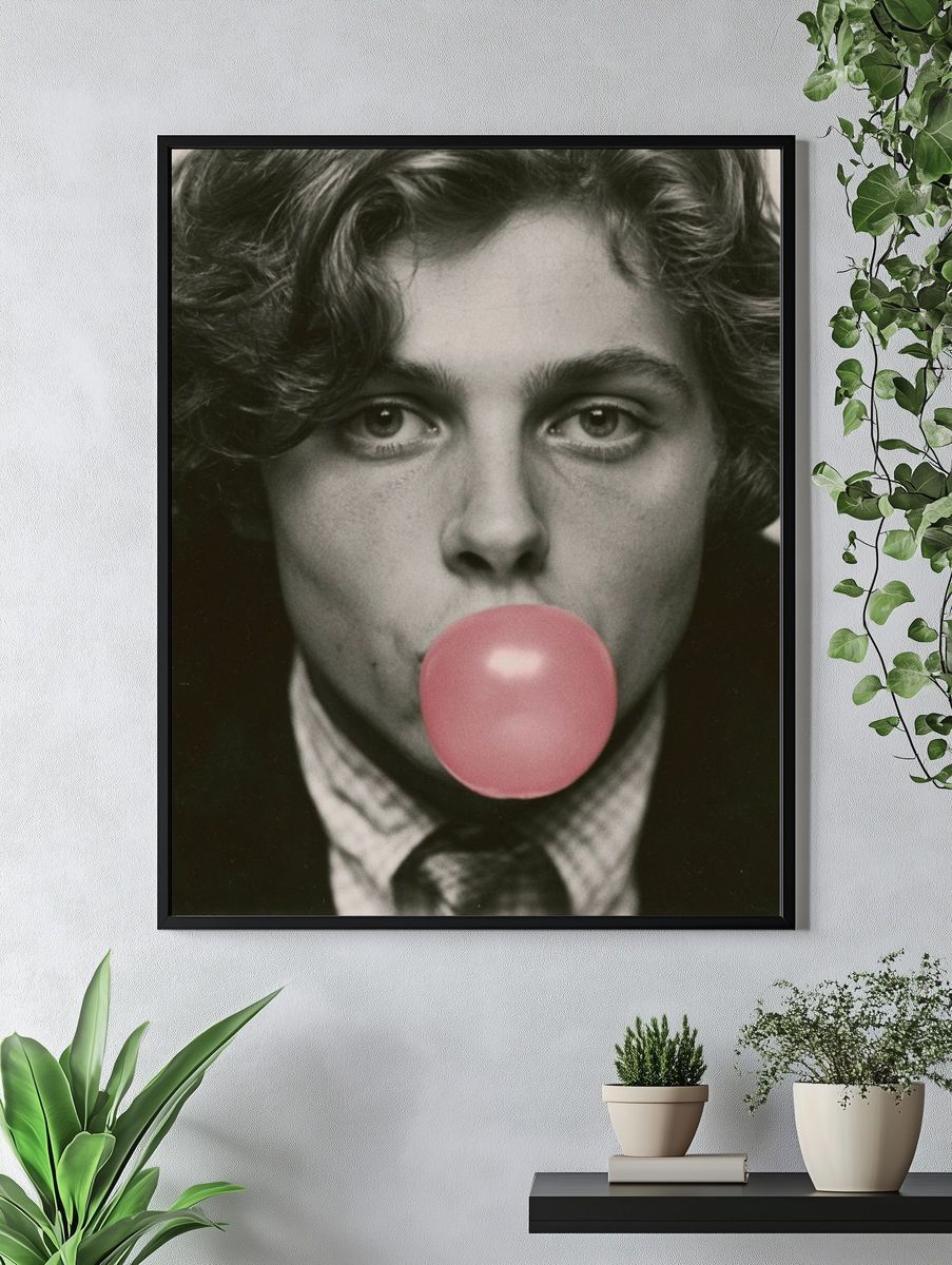 Bubblegum Portrait Photography Poster. — room view 4
