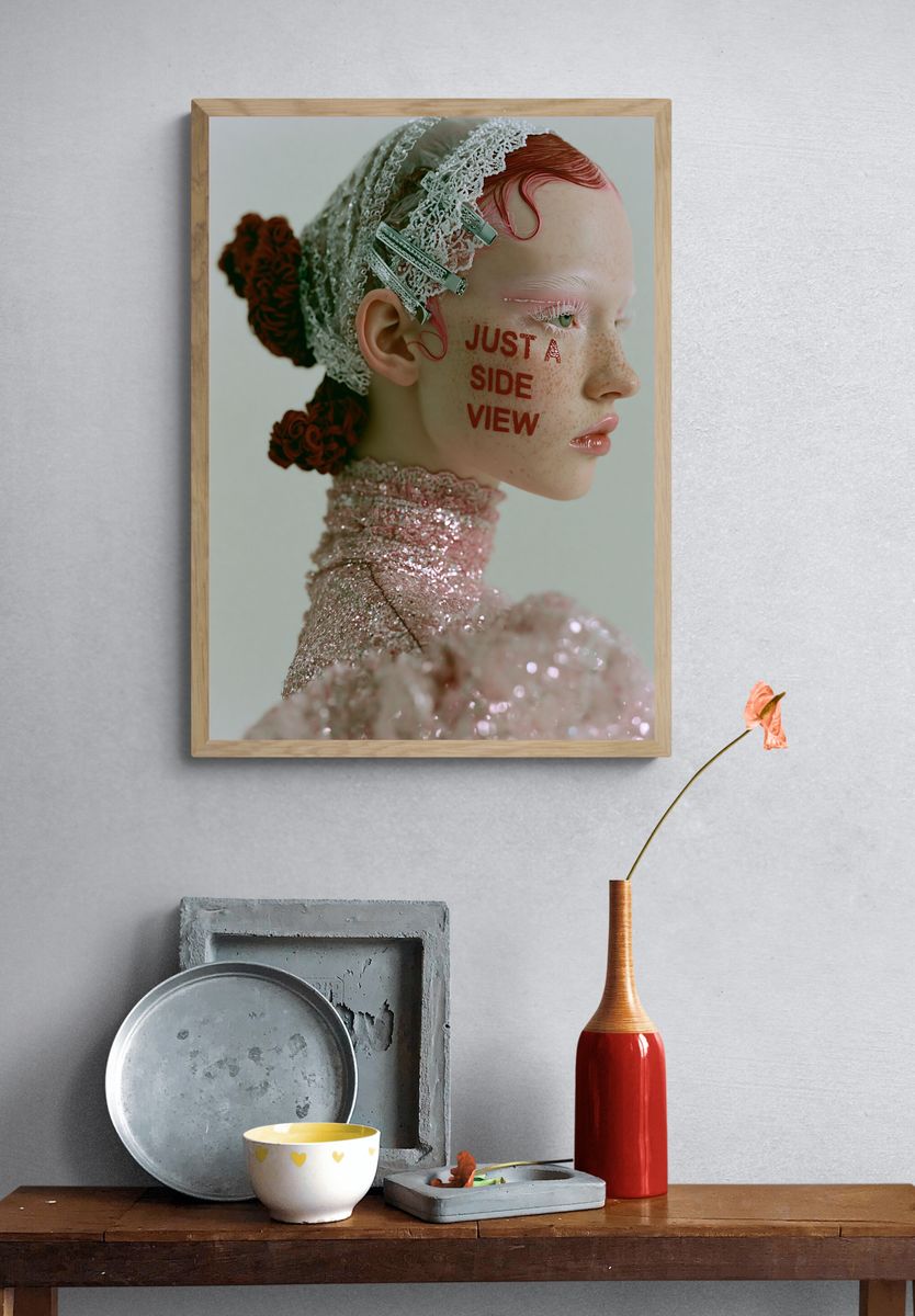 Just a Side View Portrait Print. — room view 3