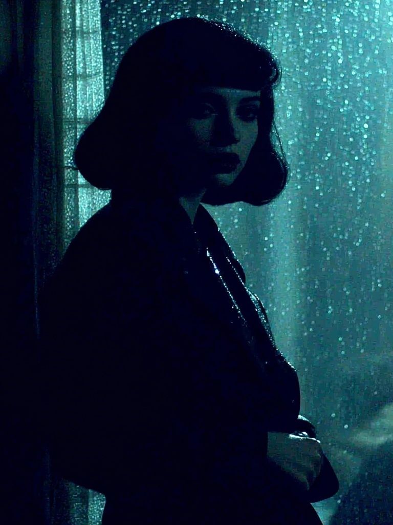 Moody Woman in Rain Photography Poster. poster — photography art
