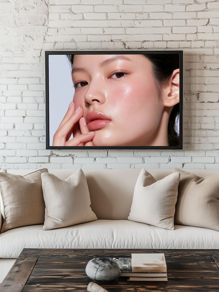 Glossy Beauty Portrait Print. — room view 1