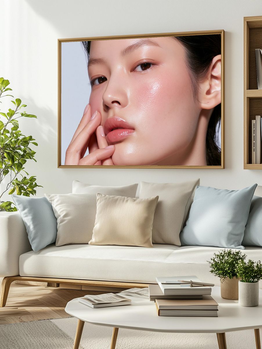 Glossy Beauty Portrait Print. — room view 2
