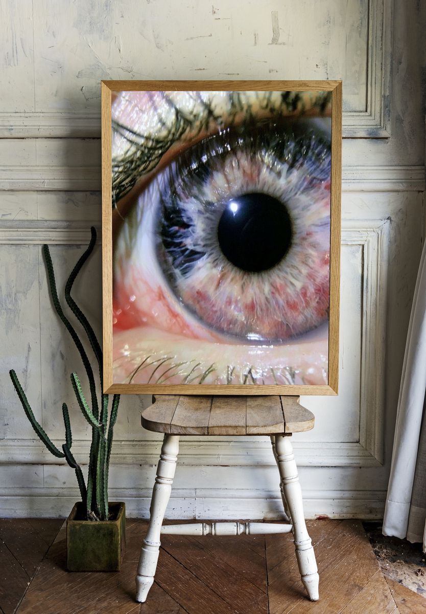 Human Eye Macro Photography Poster. — room view 1