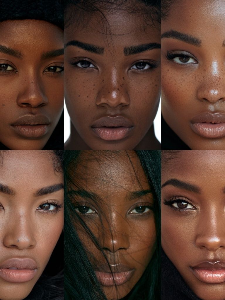 Editorial Beauty Portrait Collage Poster. poster detail