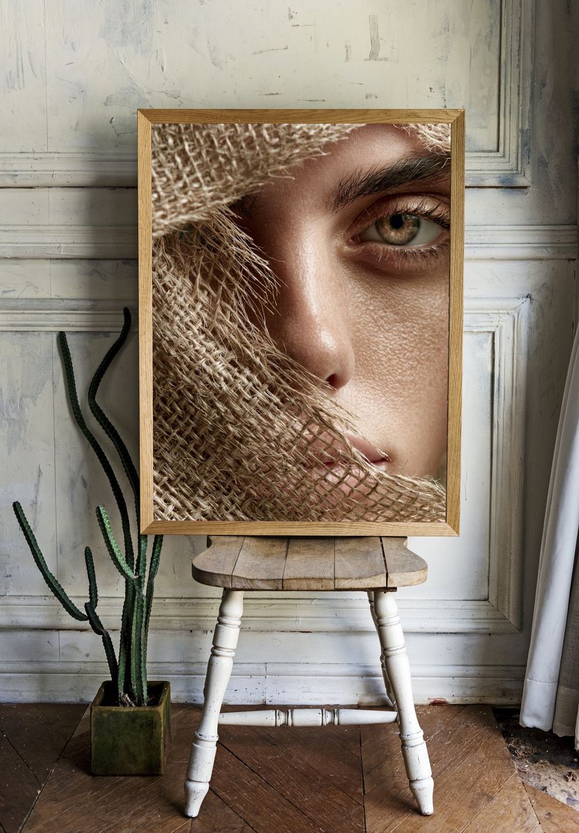 Textured Veil Portrait Print. — room view 1