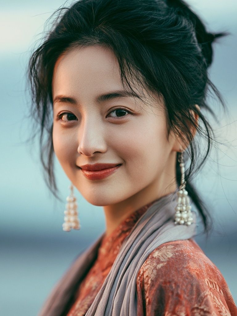 Elegant Woman Portrait Print. poster detail