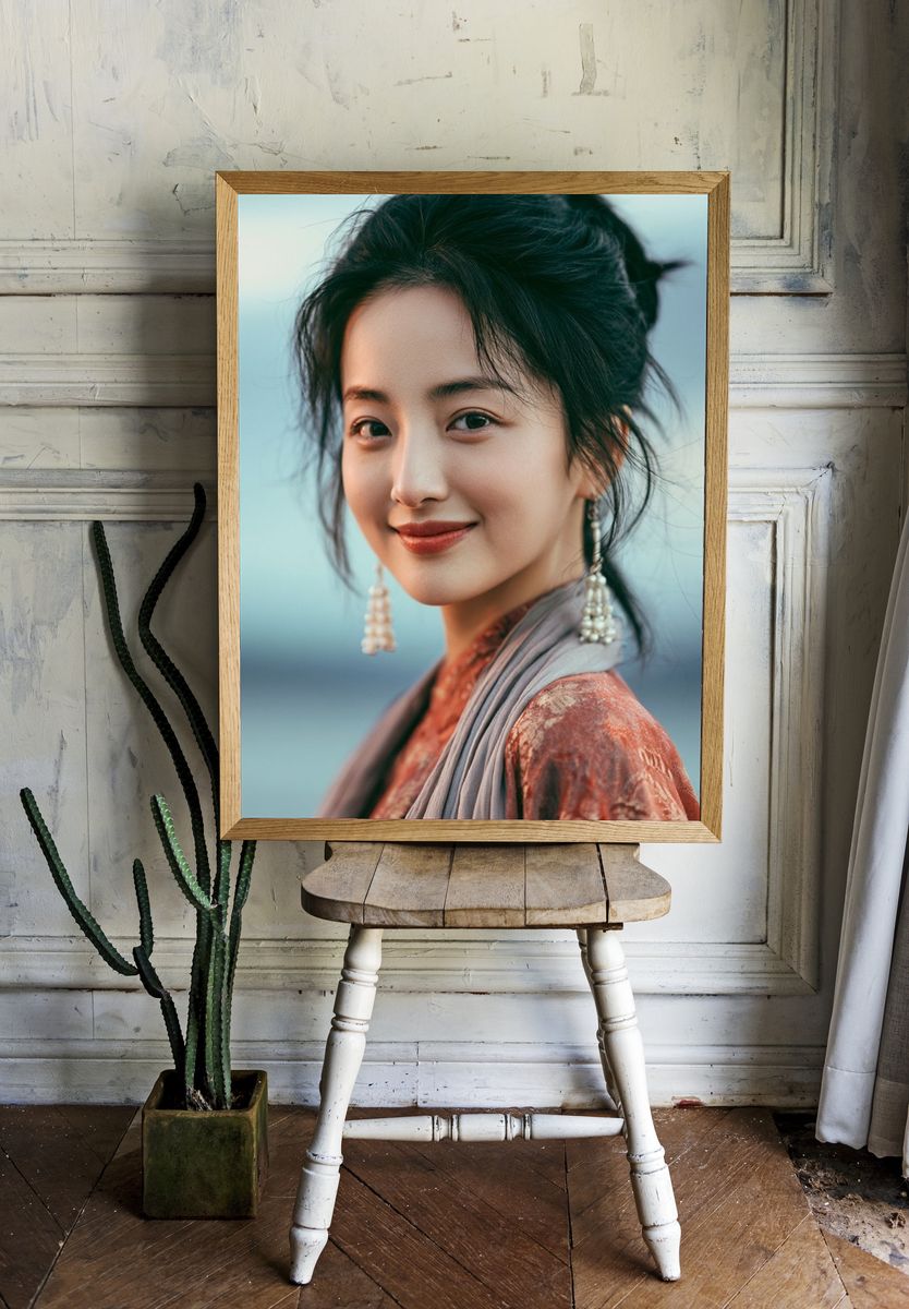 Elegant Woman Portrait Print. — room view 1