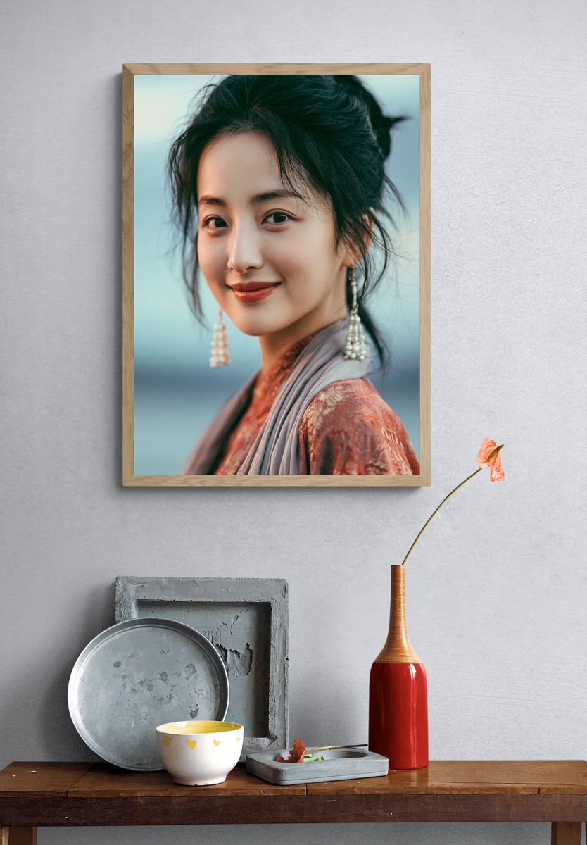 Elegant Woman Portrait Print. — room view 3