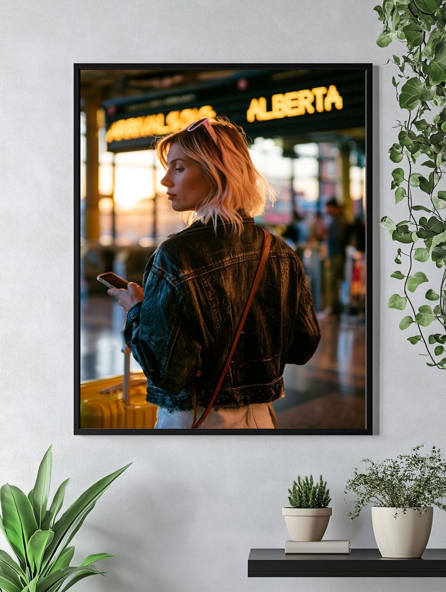 Airport Traveler Portrait Photography Poster. — room view 4