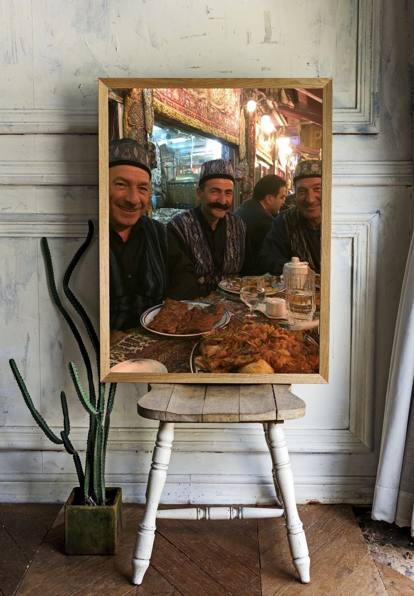 Evening Market Feast Photography Poster. — room view 1