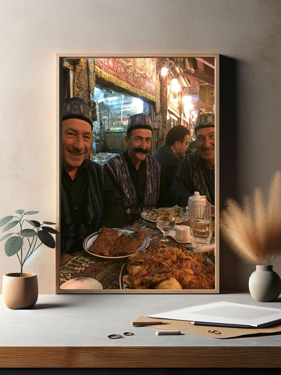 Evening Market Feast Photography Poster. — room view 2
