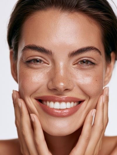 Smiling Woman Portrait Poster.
