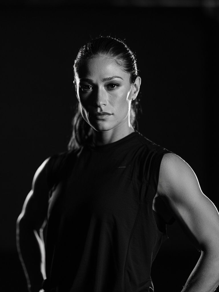 Athletic Portrait Black-White Poster. poster — photography art