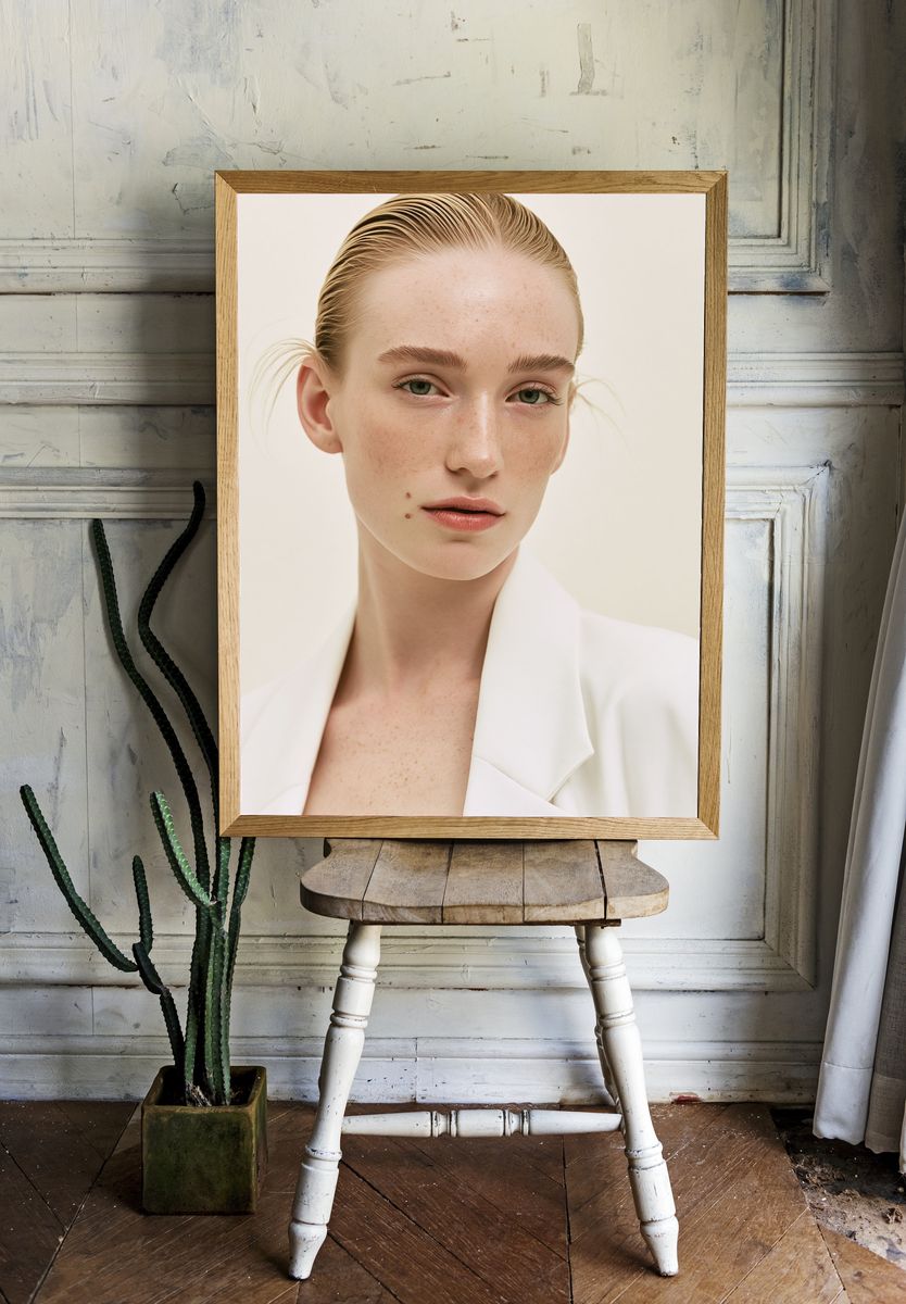Minimalist Fashion Portrait Print. — room view 1