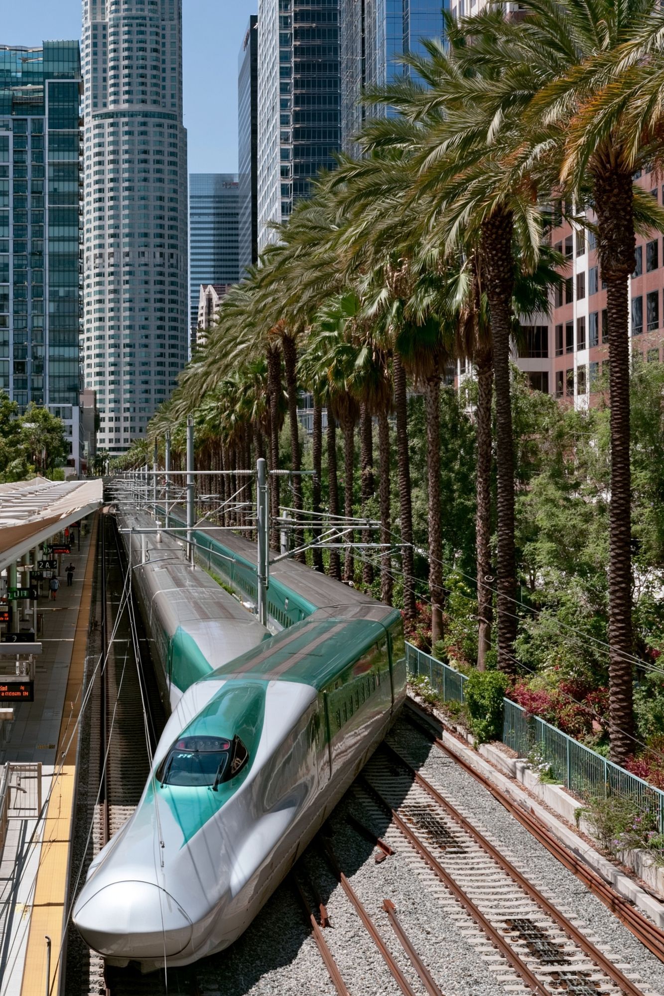 Downtown High-Speed Rail Photography Poster. poster — photography art