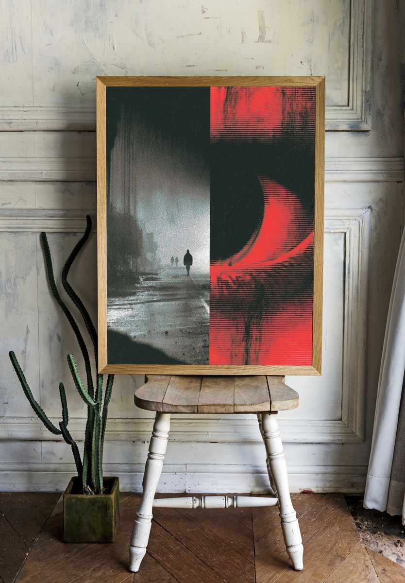 Nocturnal City Walk Photography Poster. — room view 1