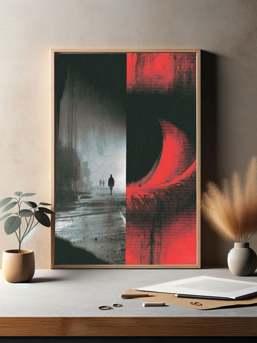 Nocturnal City Walk Photography Poster. — room view 2