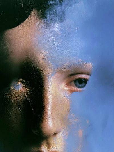 Blue Portrait Photography Poster.