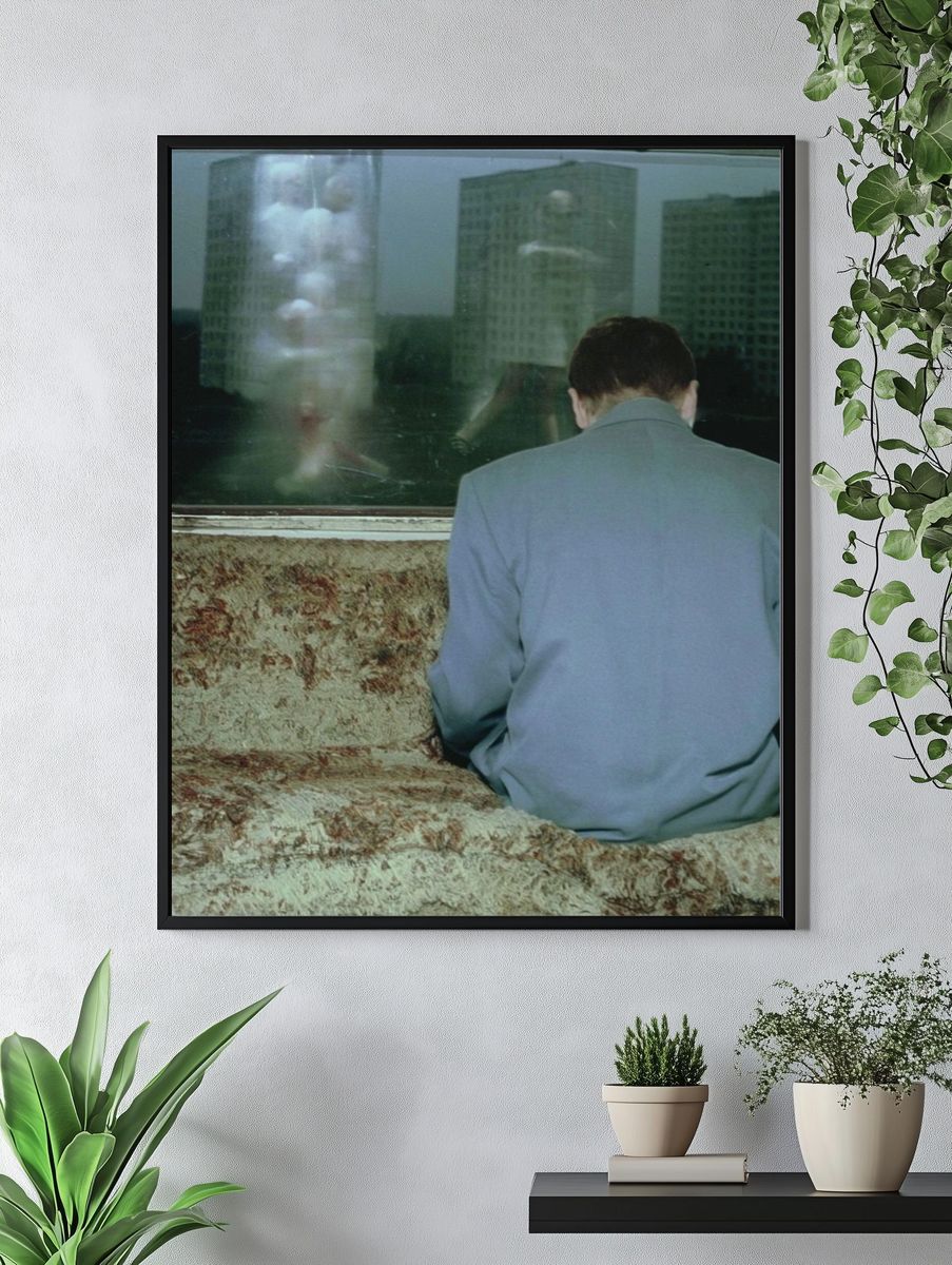 Solitary Man on Train Poster. — room view 4
