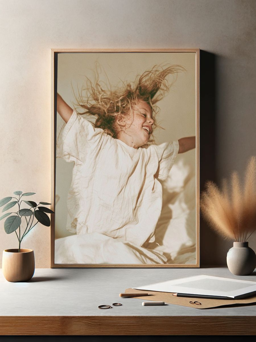Joyful Child Portrait Photography Poster. — room view 2