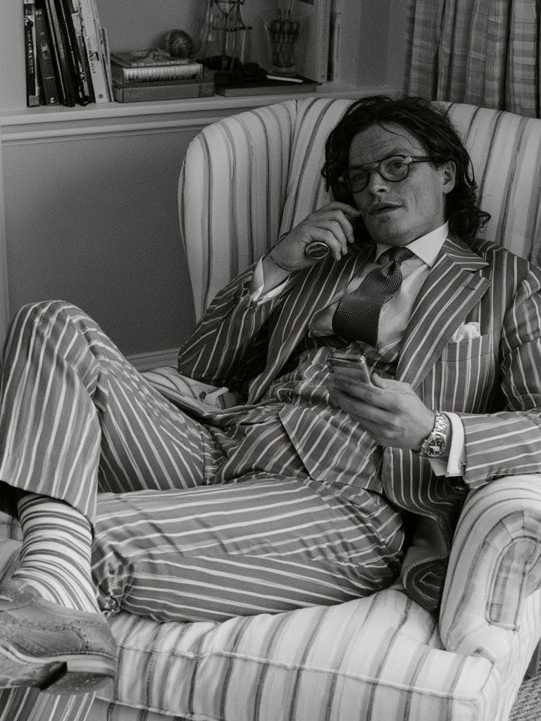 Striped Suit Portrait Print. poster — photography art