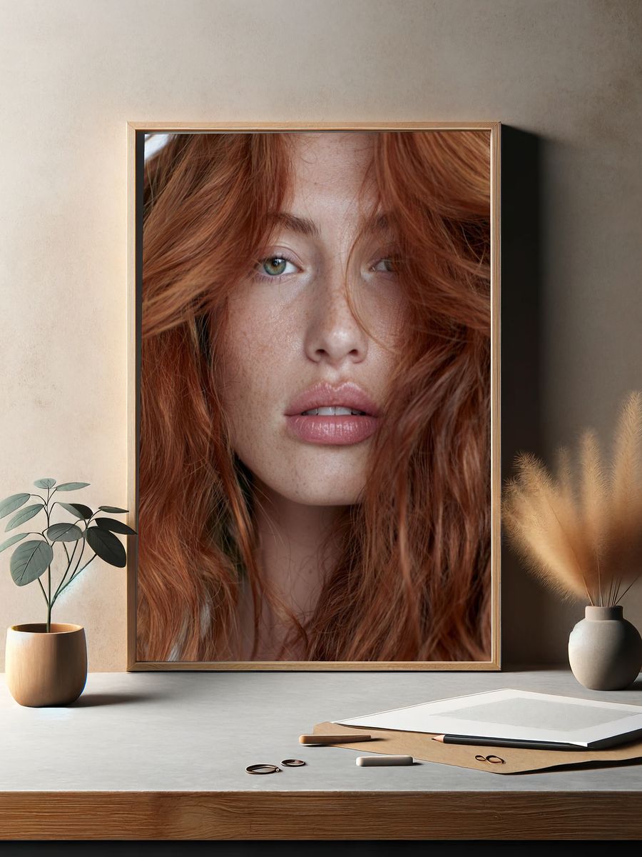 Red Hair Portrait Photography Poster. — room view 2
