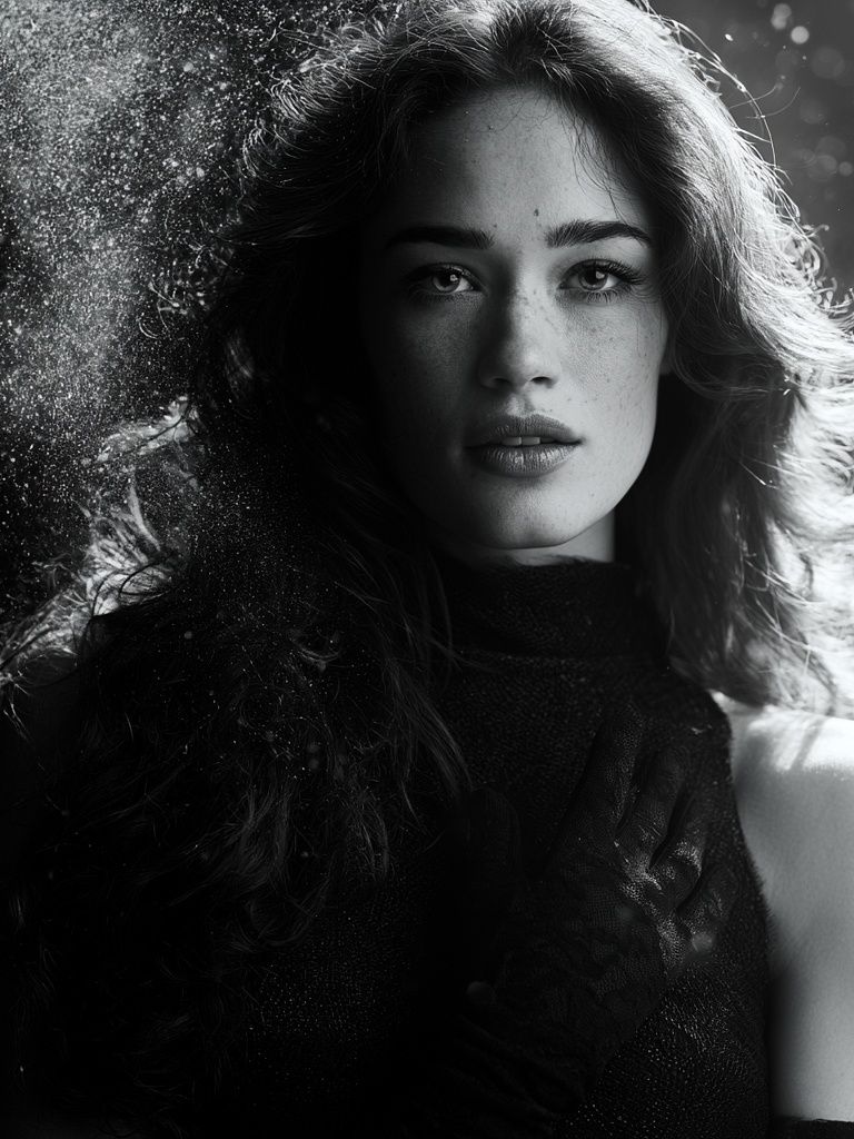 Monochrome Portrait Photography Poster. poster detail