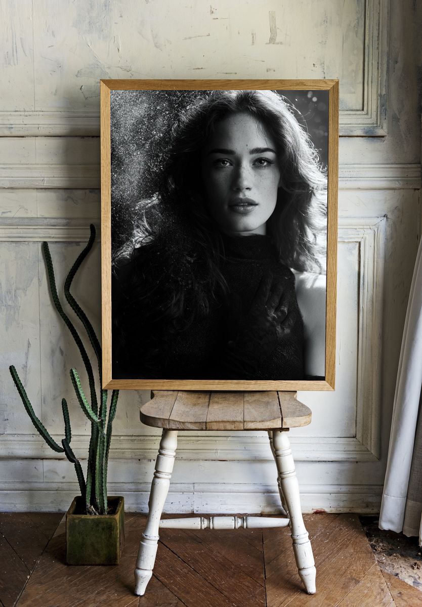 Monochrome Portrait Photography Poster. room preview