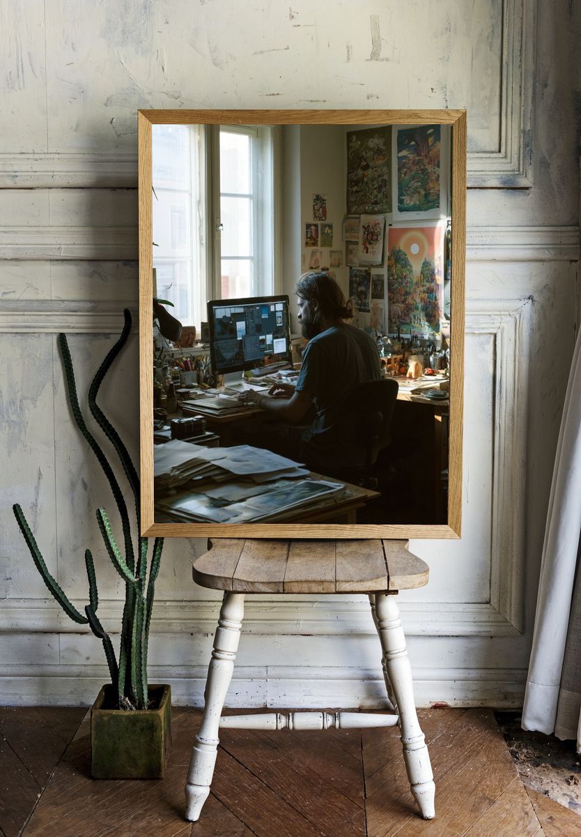 Artist Studio Interior Photography Poster. — room view 1