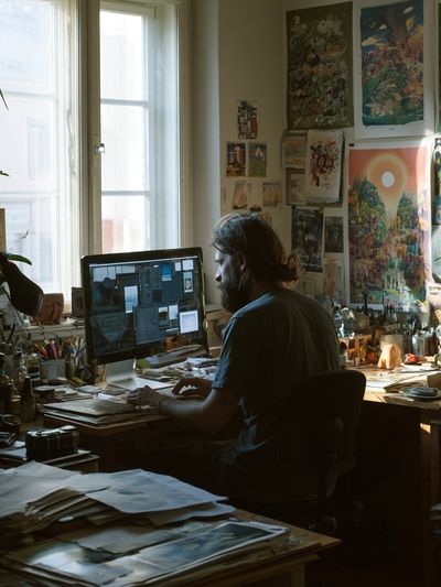 Artist Studio Interior Photography Poster. poster