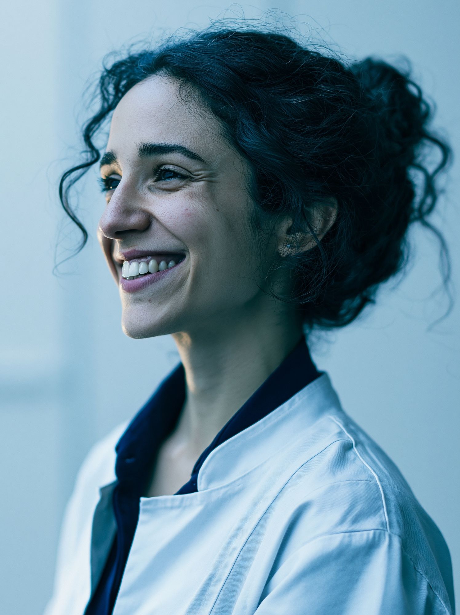 Smiling Woman Portrait Print. poster detail
