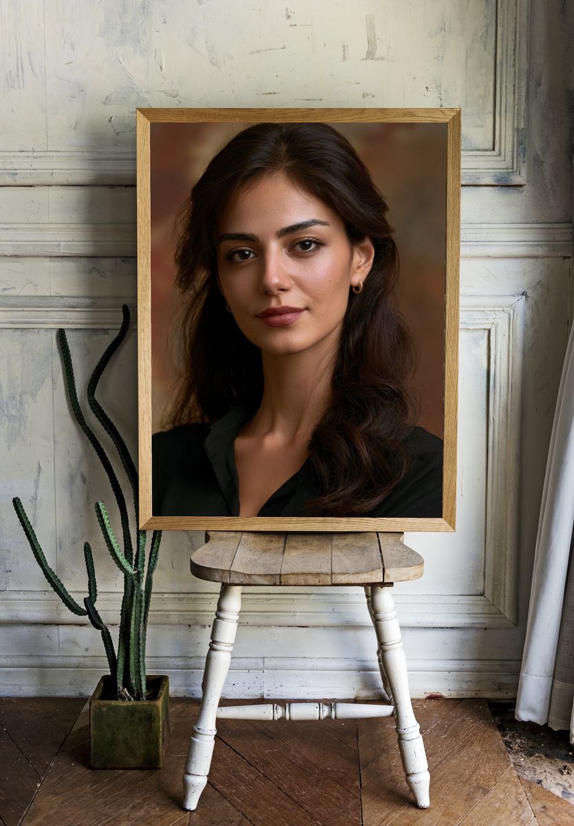 Elegant Woman Portrait Print. — room view 1
