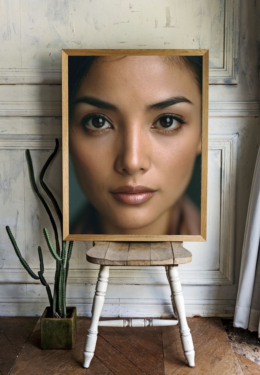 Intense Female Portrait Photography Poster. — room view 1