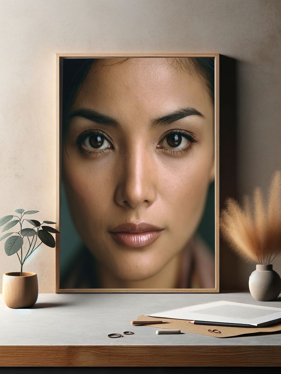 Intense Female Portrait Photography Poster. — room view 2