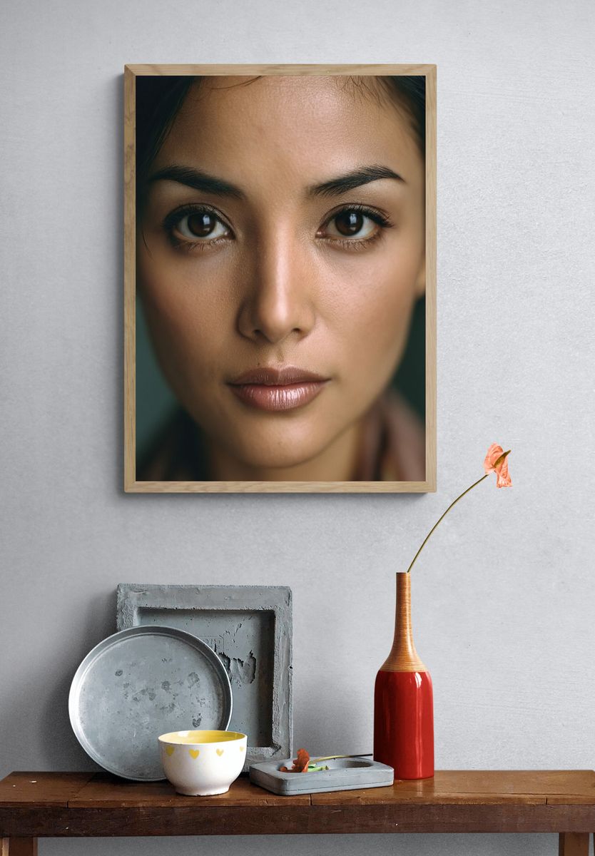 Intense Female Portrait Photography Poster. — room view 3